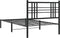 vidaXL - Bedframe - met - hoofdbord - metaal - zwart - 100x190 - cm