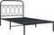 vidaXL - Bedframe - met - hoofdbord - metaal - zwart - 100x190 - cm