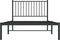 vidaXL - Bedframe - met - hoofdbord - metaal - zwart - 100x190 - cm