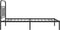 vidaXL - Bedframe - met - hoofdbord - metaal - zwart - 100x190 - cm
