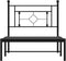 vidaXL - Bedframe - met - hoofdbord - metaal - zwart - 100x190 - cm