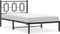 vidaXL - Bedframe - met - hoofdbord - metaal - zwart - 100x190 - cm