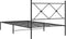 vidaXL - Bedframe - met - hoofdbord - metaal - zwart - 100x190 - cm