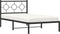 vidaXL - Bedframe - met - hoofdbord - metaal - zwart - 100x190 - cm