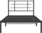 vidaXL - Bedframe - met - hoofdbord - metaal - zwart - 100x190 - cm