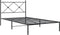 vidaXL - Bedframe - met - hoofdbord - metaal - zwart - 100x190 - cm