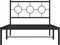 vidaXL - Bedframe - met - hoofdbord - metaal - zwart - 100x190 - cm