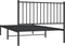 vidaXL - Bedframe - met - hoofdbord - metaal - zwart - 100x190 - cm