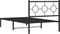vidaXL - Bedframe - met - hoofdbord - metaal - zwart - 100x190 - cm