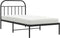 vidaXL - Bedframe - met - hoofdbord - metaal - zwart - 100x190 - cm
