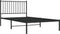 vidaXL - Bedframe - met - hoofdbord - metaal - zwart - 100x190 - cm