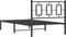 vidaXL - Bedframe - met - hoofdbord - metaal - zwart - 100x190 - cm