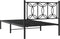 vidaXL - Bedframe - met - hoofdbord - metaal - zwart - 100x190 - cm