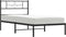 vidaXL - Bedframe - met - hoofdbord - metaal - zwart - 100x190 - cm
