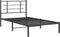 vidaXL - Bedframe - met - hoofdbord - metaal - zwart - 100x190 - cm