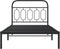 vidaXL - Bedframe - met - hoofdbord - metaal - zwart - 100x190 - cm
