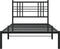 vidaXL - Bedframe - met - hoofdbord - metaal - zwart - 100x190 - cm