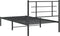 vidaXL - Bedframe - met - hoofdbord - metaal - zwart - 100x190 - cm