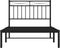 vidaXL - Bedframe - met - hoofdbord - metaal - zwart - 100x190 - cm