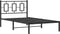 vidaXL - Bedframe - met - hoofdbord - metaal - zwart - 100x190 - cm