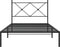vidaXL - Bedframe - met - hoofdbord - metaal - zwart - 100x190 - cm