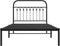 vidaXL - Bedframe - met - hoofdbord - metaal - zwart - 100x190 - cm