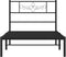 vidaXL - Bedframe - met - hoofdbord - metaal - zwart - 100x190 - cm