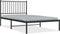 vidaXL - Bedframe - met - hoofdbord - metaal - zwart - 100x190 - cm