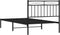 vidaXL - Bedframe - met - hoofdbord - metaal - zwart - 100x190 - cm