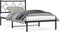 vidaXL - Bedframe - met - hoofdbord - metaal - zwart - 100x190 - cm