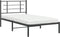 vidaXL - Bedframe - met - hoofdbord - metaal - zwart - 100x190 - cm