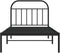 vidaXL - Bedframe - met - hoofdbord - metaal - zwart - 100x190 - cm