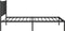 vidaXL - Bedframe - met - hoofdbord - metaal - zwart - 100x190 - cm