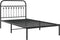 vidaXL - Bedframe - met - hoofdbord - metaal - zwart - 100x200 - cm