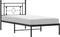 vidaXL - Bedframe - met - hoofdbord - metaal - zwart - 100x200 - cm