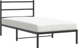 vidaXL-Bedframe-met-hoofdbord-metaal-zwart-100x200-cm