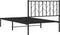 vidaXL - Bedframe - met - hoofdbord - metaal - zwart - 100x200 - cm
