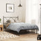 vidaXL-Bedframe-met-hoofdbord-metaal-zwart-100x200-cm