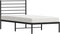 vidaXL - Bedframe - met - hoofdbord - metaal - zwart - 100x200 - cm