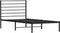 vidaXL - Bedframe - met - hoofdbord - metaal - zwart - 100x200 - cm