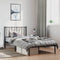 vidaXL - Bedframe - met - hoofdbord - metaal - zwart - 100x200 - cm