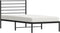 vidaXL - Bedframe - met - hoofdbord - metaal - zwart - 100x200 - cm