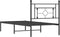 vidaXL - Bedframe - met - hoofdbord - metaal - zwart - 100x200 - cm