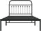 vidaXL - Bedframe - met - hoofdbord - metaal - zwart - 100x200 - cm