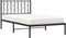 vidaXL - Bedframe - met - hoofdbord - metaal - zwart - 100x200 - cm