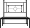 vidaXL - Bedframe - met - hoofdbord - metaal - zwart - 100x200 - cm