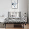 vidaXL - Bedframe - met - hoofdbord - metaal - zwart - 100x200 - cm
