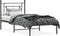 vidaXL - Bedframe - met - hoofdbord - metaal - zwart - 100x200 - cm