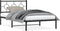 vidaXL - Bedframe - met - hoofdbord - metaal - zwart - 107x203 - cm