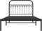 vidaXL - Bedframe - met - hoofdbord - metaal - zwart - 107x203 - cm